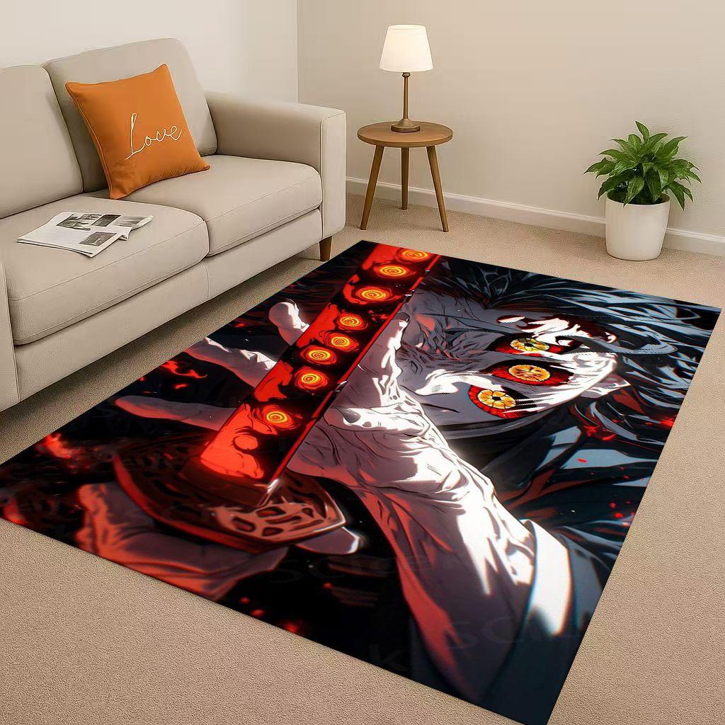 Anime Jujutsu Kaisen Cartoon Itadori Yuj Living Room Non-Slip Area Rug Carpet for Bedroom Playroom Sofa,Home Decor Doormat KID