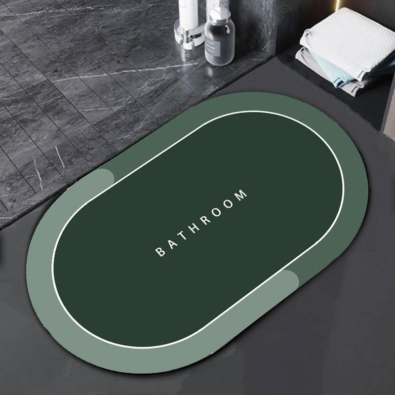 Diatom Mud Soft Bathroom Floor Mat - Anti-Slip, Water-Absorbing Foot Mat for Home, Toilet, and Bathroom Door.