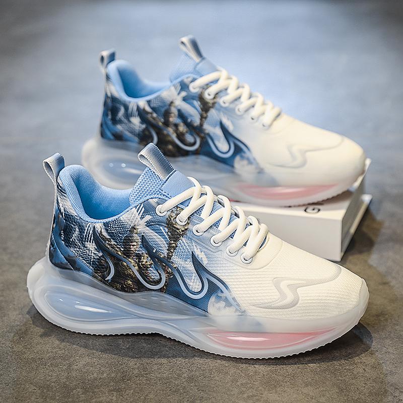 

Мужские кроссовки для бега - Стильные красные и черные акценты, Дышащие и удобные мужские кроссовки, Идеальны для спорта и повседневной носки 44 небесно-голубой