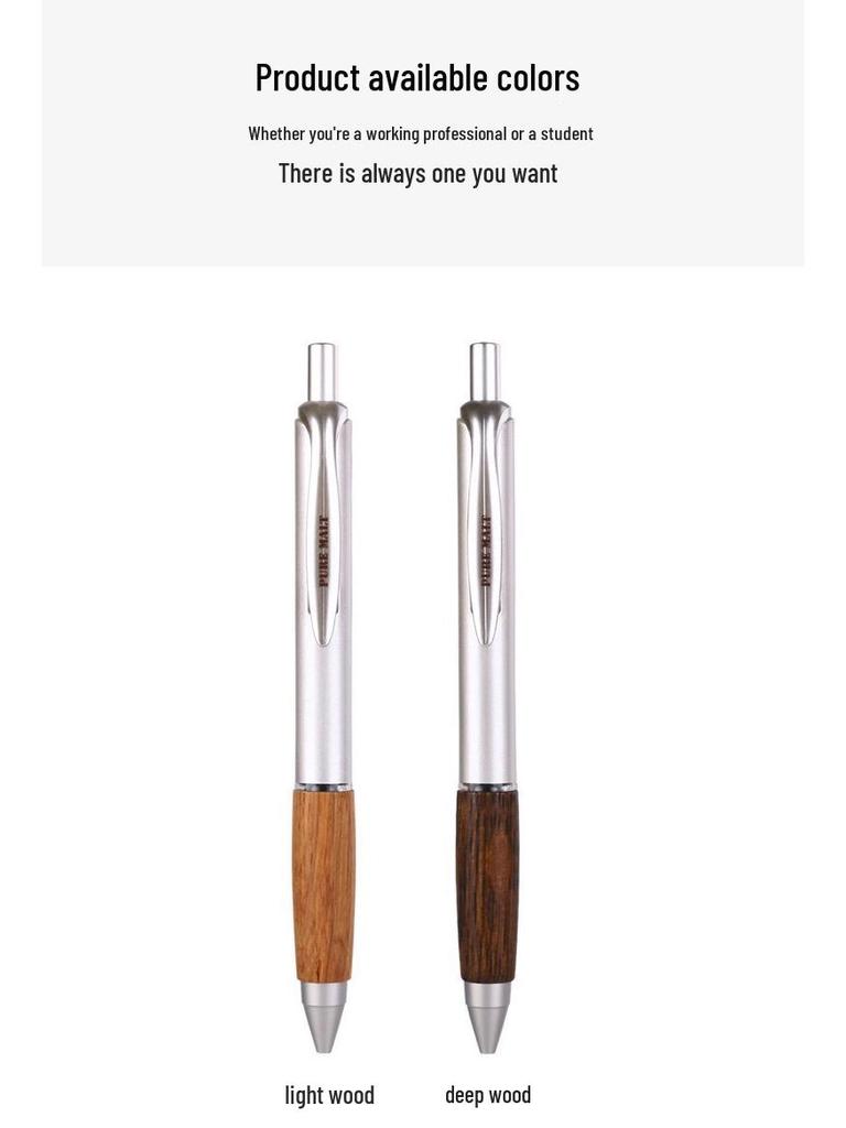Mitsubishi Uni Black 0.5mm Oak Grip Signature Pen for Office & Exams