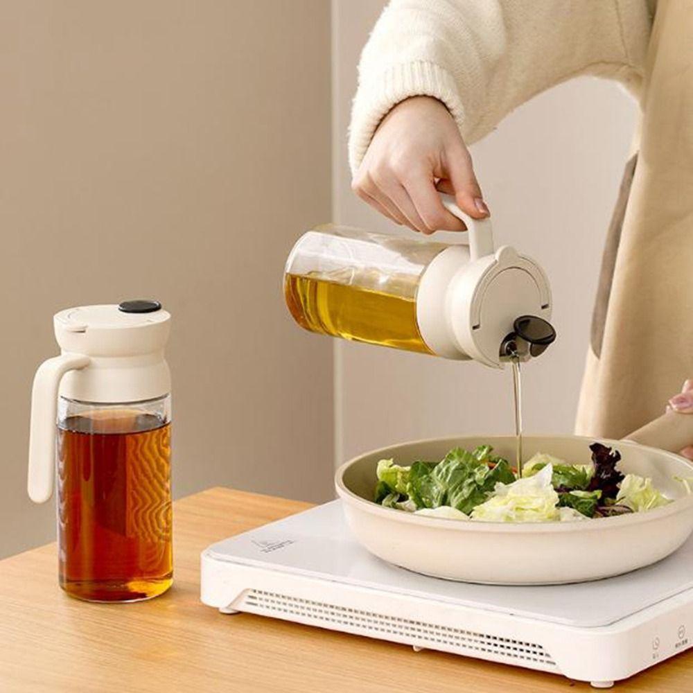 600ML Glass Oil Bottle Large Capacity Soy Sauce Dispenser Multi-functional Oil Dispenser  Soy Sauce
