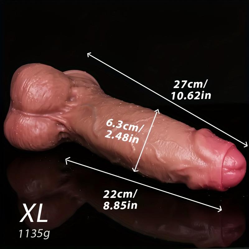 Realistic Curved Thick Silicone Dildo, Veined Penis Toy with Strong Suction Cup, Hands-Free G-Spot & Prostate Stimulator for Couples