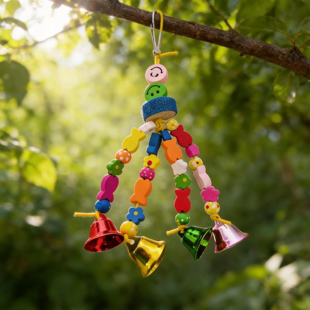 Parrot Wooden Chew Toy With Sanded Texture For Birds And Parrots