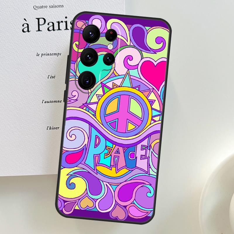 Hippy Hippie Psychedelic Art Peace Phone Case For Samsung Galaxy S25 Ultra S9 S10 S20 FE S21 S22 S23 Plus S24 Ultra Cover Shell