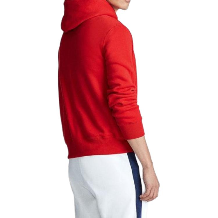 Polo Ralph Lauren Bear Graphic Hooded Fleece Sweatshirt Men sweatshirt Red MNPOKNI16820338-600