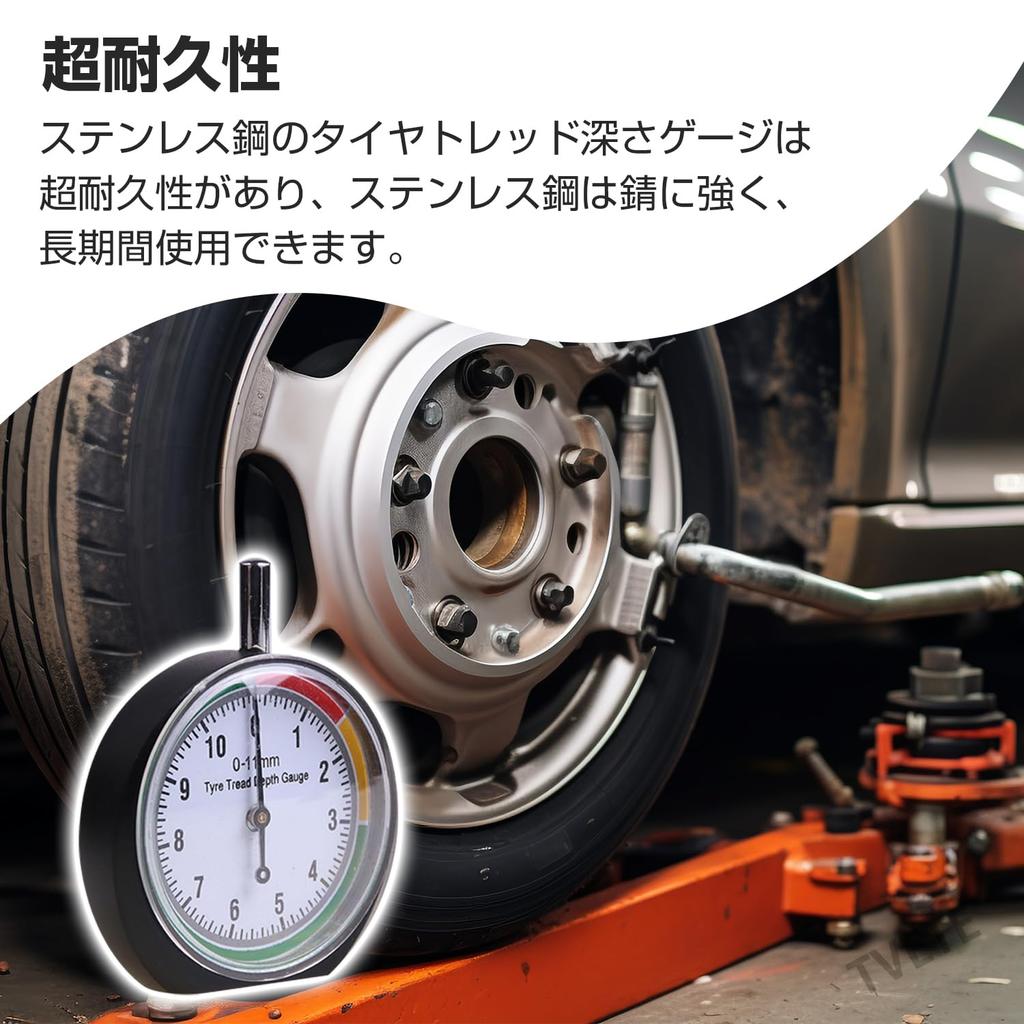 TVETE Tire Gauge, Tire Groove Gauge, Tire Air Gauge, Tire Depth Ruler, Tire Depth