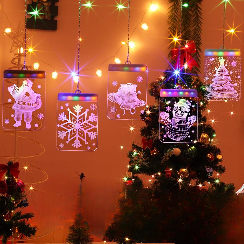 USB Port LED Star Lights Market Room Decoration Christmas Festive Lights 3D Hanging Lights Christmas Decorations