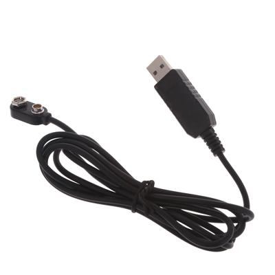 Professional USB To 9V Battery Charging Cable with Indicator Light 5V Boost To 9V Voltage Converter 1.5M/5FT Length