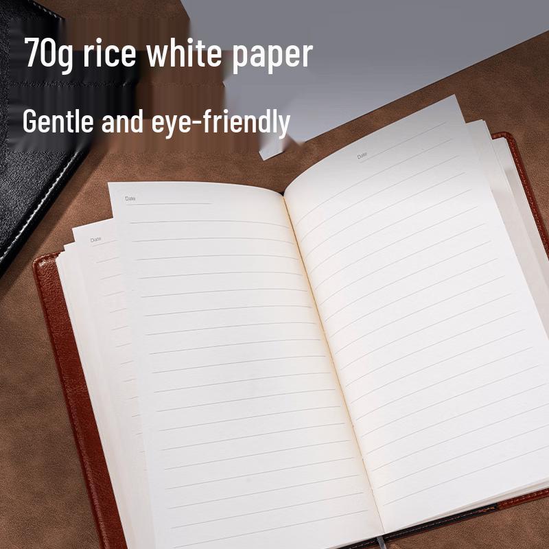 Deli Business 25K PU Leather Notebook with Pen Slot