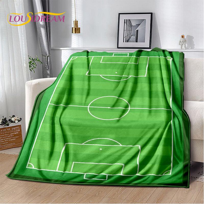 3D Football Art Cartoon Soft Plush Blanket,Flannel Blanket Throw Blanket for Living Room Bedroom Bed Sofa Picnic Cover Bettdecke