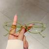 Oval Optical Frames Women Fashion Vintage Candy Color Decor Glasses Trendy Korean Style Non-prescription Casual Eyewear