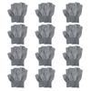 12Pair Nonslip Cycling Driving Gloves Breathable Sports Fingerless Gloves Nylon Working Gloves for Driving, Cycling