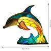 7.09x3.94in Dolphin Night Light USB Plug Powered Resin Nightlight Dolphin Table Lamp  Desktop Decor