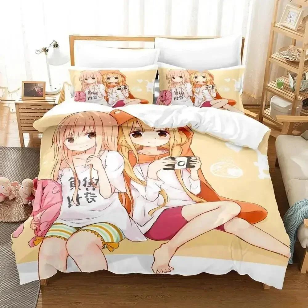 Himouto! Umaru-Chan Bedding Set Single Twin Full Queen King Size Bed Set Adult Kid Bedroom Duvet Cover Sets Anime Bed Sheet Set