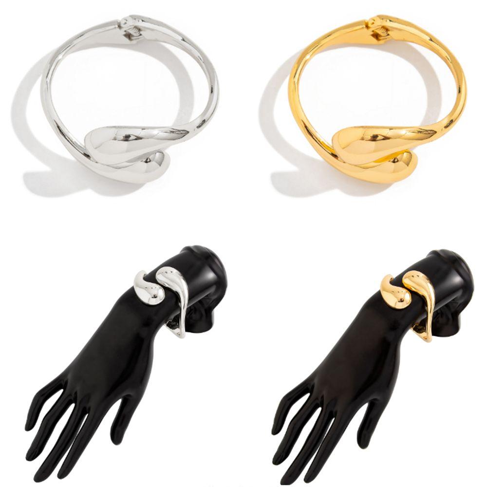 Personalized Metallic Bracelets Hip Hop Hand Chain Simplicity Teardrop Spring Bracelet Party