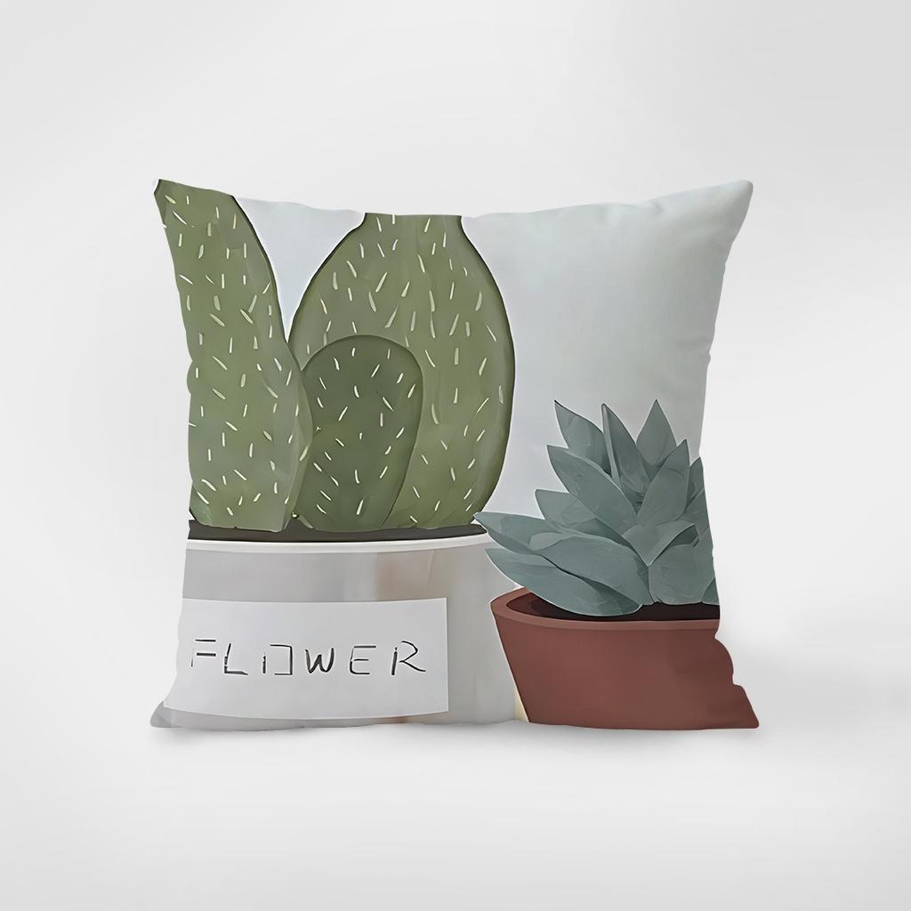 Illustration Cat Man Decorative Pillowcase Bedroom Living Room Square Cushion Pillowcase