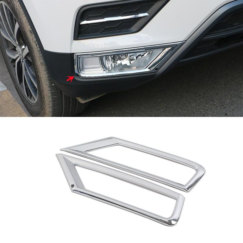 For Volkswagen VW Tiguan MK2 2017 2018-2019 ABS Chrome Front Fog Light Lamp Foglight Trim Cover Frame Car Exterior Decoration