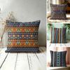 Vintage Geometric Stripes Pattern Pillow Case Double-Sided Plush Sofa Cushion Covers Organic Breathable Invisible Zipper