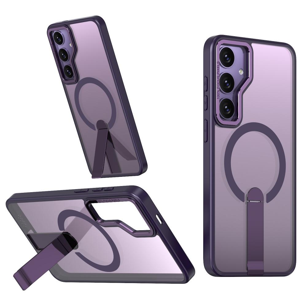 Für Magsafe kabelloser magnetischer Lade-Ständer Handyhülle für Samsung S26 Ultra S25 Edge S24 S23 Plus S24 FE Halter Klare Hülle