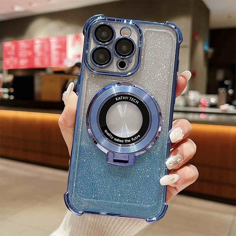 Note13 Plating Magnetic Holder Case On For Xiaomi Redmi Note 13 Pro 4g 5g 13pro 12 Redmi13 13c Silicone Stand Cover Poco X6 M6