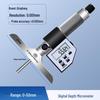 Qinghai Qingliang 0-25mm Electronic Digital Mechanical Depth Micrometer with Ball, Round, and Flat Nose Options