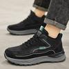 Men's Shoes With Thick Velvet Warm Insulation Two Cotton Fur Leather Integrated Casual Sports Sole Height Increasing Dad
