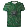 Clothing Cool Motherboard CPU Mainboard T-shirt Short Sleeve Tops Tees 3D Circuit Board Electronic Chip Graphic T Shirts for Men