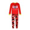 Matching Family Christmas Pajamas Set Long Sleeve Neck Top and Pants for Parents Kids Holiday Wear