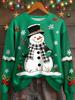 Christmas Women's Sweatshirts Kawaiian Cat Graphic Casual Long Sleeve O-Neck Regular Tops Streetwear Casual Pullover Fall Winter