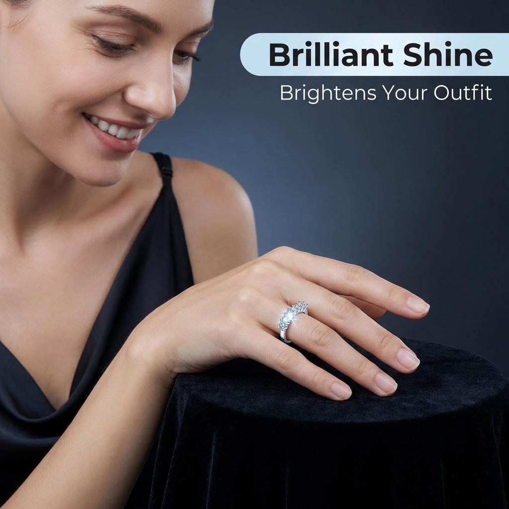 Copper Ring Classics Zircon For Women Luxury Shining Beautiful Ring Fashion Wedding Party Women Jewelry Branch