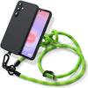 Silicone Case - BOOLING - for Samsung Galaxy A37 5G - Black Protection with Green Cord