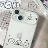 Cartoon Dog Line Art Case for iPhone 17 Pro Max/16/15 Pro/14/13 Pro - Simple & Clear