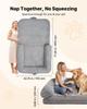 Human Dog Bed, 1810 x 1110 x 240 mm Orthopedic Memory Foam Human Sized Dog Bed, Humans Pet Beds with Side Pocket, Handle & Zipper, Removable