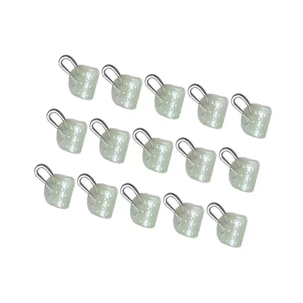 15Pcs Float Rest Fishing Sinker Slip Clip Hook Clear Snap Fishing Weight Slide for Braid Fishing Line Easy to Use