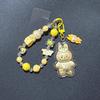 Golden 999 Pure Gold Mobile Phone Pendant Keychain Cartoon Plush Bag Charm