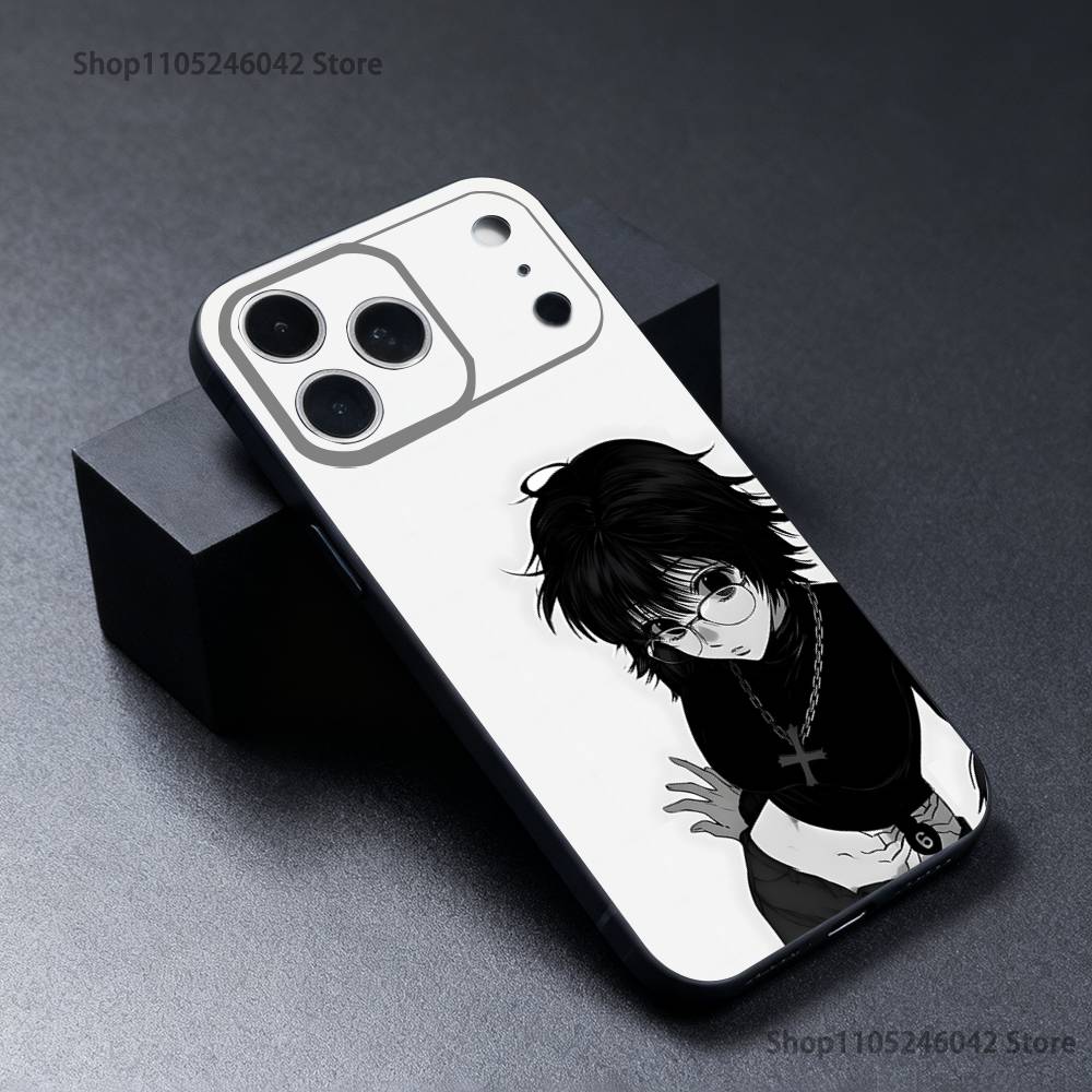

H-HunterS S-ShizukuS Black Soft Cover Phone Case For iPhone 17,16,15,14,13,12,11,Pro,Max,Plus iPhone16e