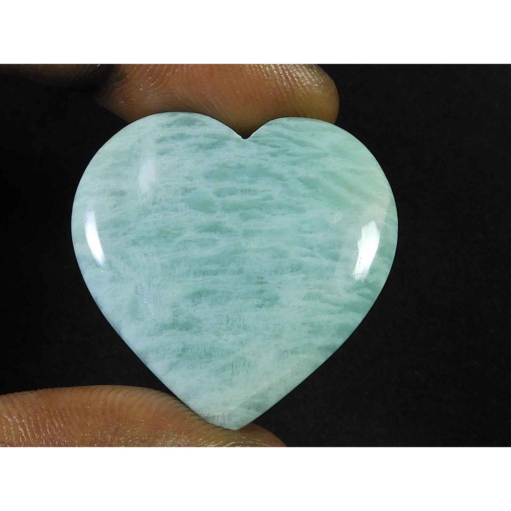 Heart Amazonite Healing Crytsal Designer Natural Loose Gemstone 28X31X08MM SK-1850