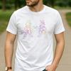 Rainbow Line Two Protogen Furry Robot TShirt Cotton Short Sleeve Neon Futurism Fursona Casual Unisex Graphic Tees