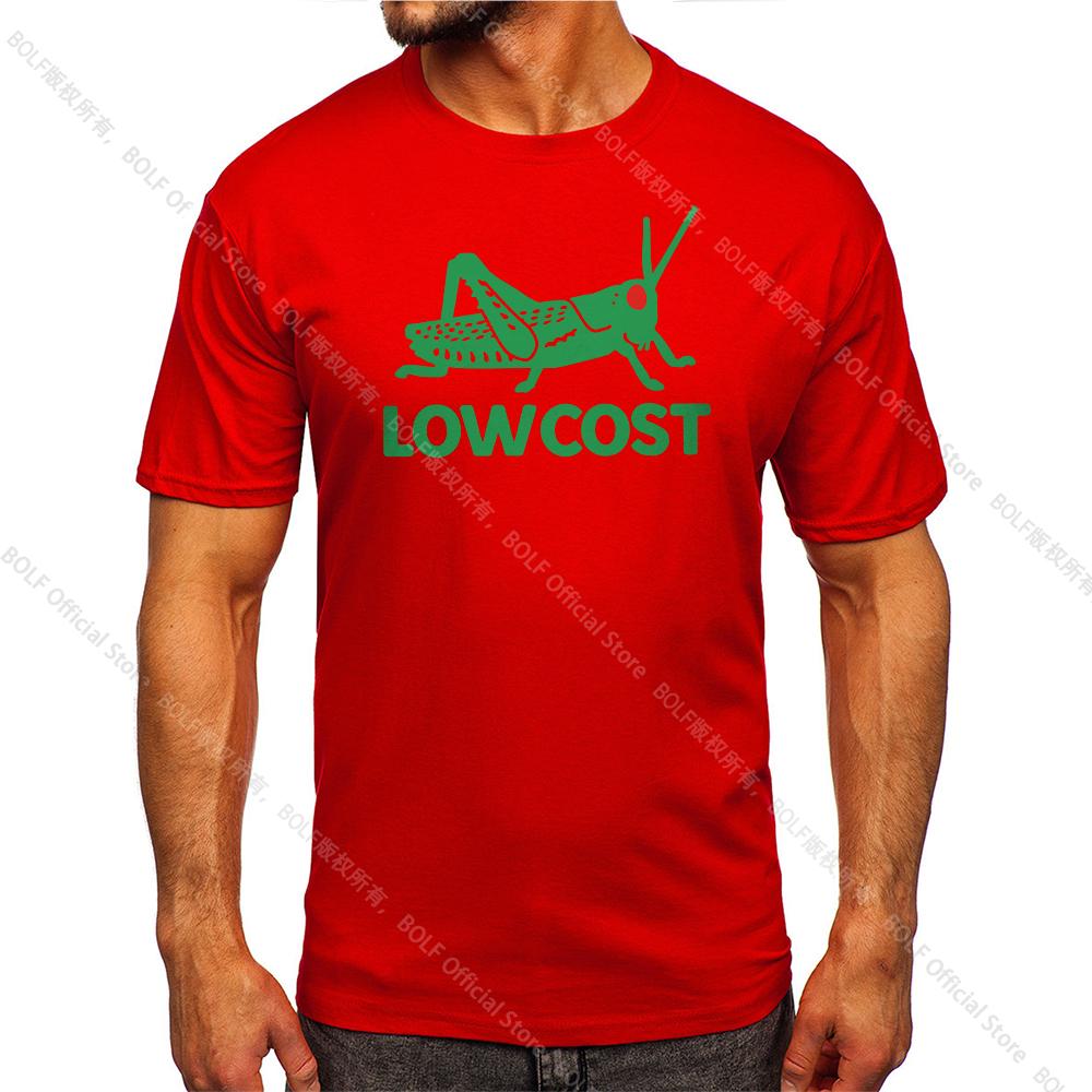Men's The Lowcost Printed Funny T-Shirt 100% Cotton Oversized Casual Graphic Tees for Men Women Summer Tops