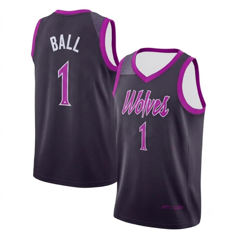 Wolves Ball #1 Basketballtrikot Schwarz Ärmellos # 1 Aufdruck Y2K Streetwear Fan Sportliches Tanktop Familienkleidung Y2K Neu