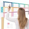 Super Large Wall Sticker 2026 Calendar Reusable Matte Whiteboard Home Work Planner Year-Round Planning Tool