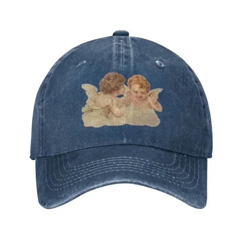 Fashion Cotton Renaissance Angels Baseball Cap for Unisex Women Adjustable Vintage Aesthetic Cherub Wings Dad Hat Sports