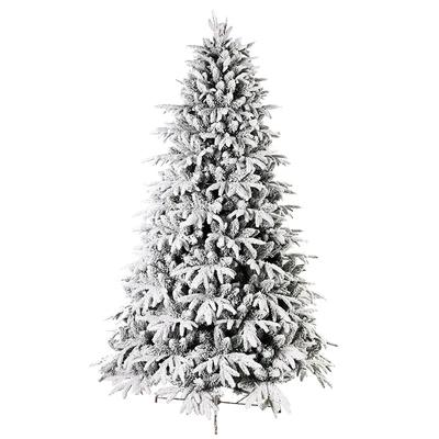 PE Karışık Şifreleme Floklu Beyaz Noel Ağacı Büyük Süpermarket Dış Mekan Noel Simülasyon Ağacı