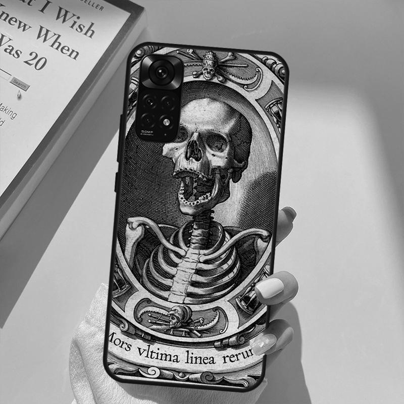 Pouzdro Memento Mori pro Xiaomi Redmi Note 10 8 9 11 Pro 8T 9S 10S 11S Redmi 10C 9C 9A 9T K50 K40 Gaming