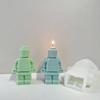 DIY Robot Silicone Candle Mold Creative Concrete Gypsum Chocolate Baking Mold Home Decoration Christmas Gift Craft Supplies