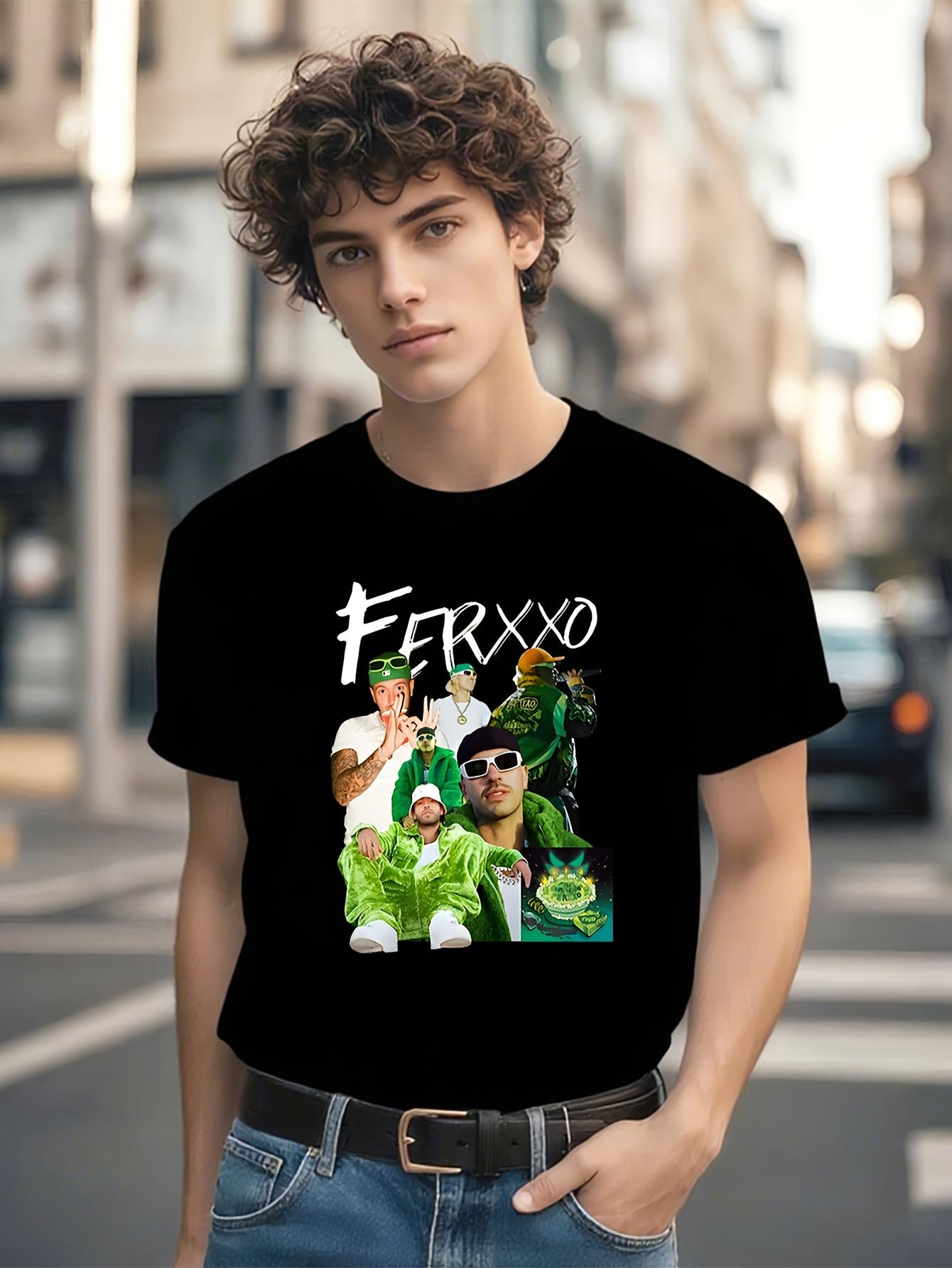 Vintage Retro Ferxxo Graphic T-shirt - Black Casual Crew Neck Tee with Frog & Human Print S