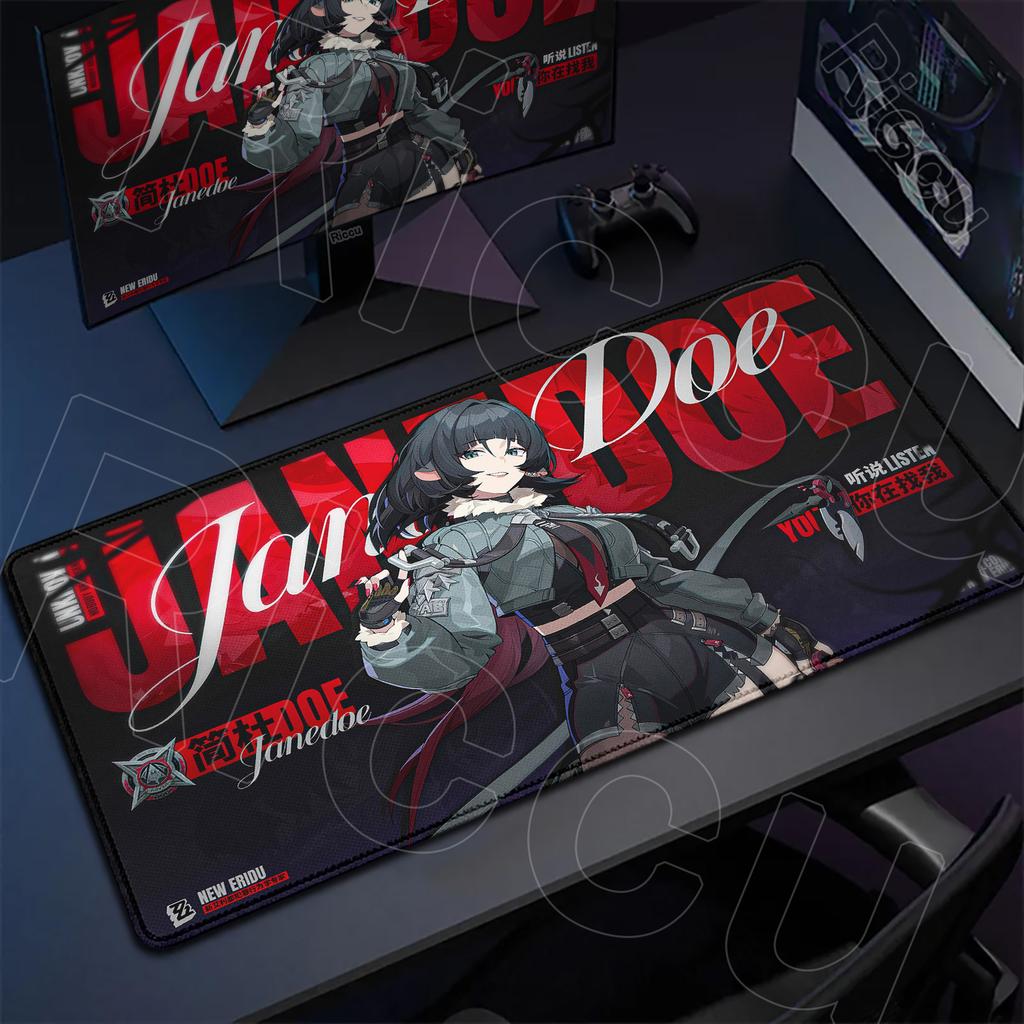 Large Laptop Gaming Zenless Zone Zero Mouse Pad xmm Stitch Edge Thicken Playmat Kawaii Ellen Joe Speed Keyboard Table Mats