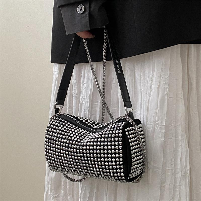 Luxury Bright Rhinestone Shoulder Bag Ins Style Crossbody Bag Fashionable Versatile Handbag Armpit Bags For Women Girls Gift
