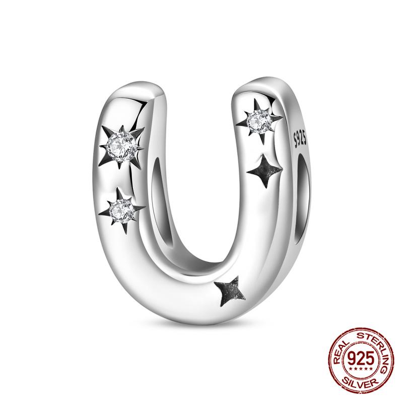 Original Charms Copper Fashion 26 Letters A-Z Charms Beads Fits 3Mm Original Bracelet For Women Diy Jewelry Gifts New In