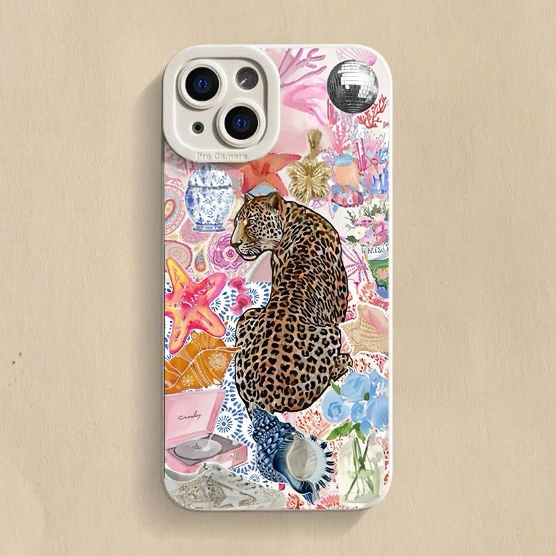

Cheetah Print Animal Vintage Leopard Star Pattern Phone Case For iPhone 17 Air 16 e 15 14 13 12 11 Pro Max Plus Mini SE Cover iPhone 14